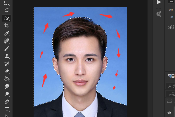 ps证件照换背景：简单方便